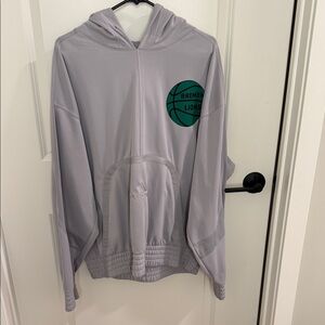 Adidas Light Gray Hoodie with Bremen Lions Emblem